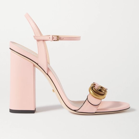 Gucci GG Marmont Block Heel Sandal in Perfect Pink NEW IN BOX - Picture 2 of 9